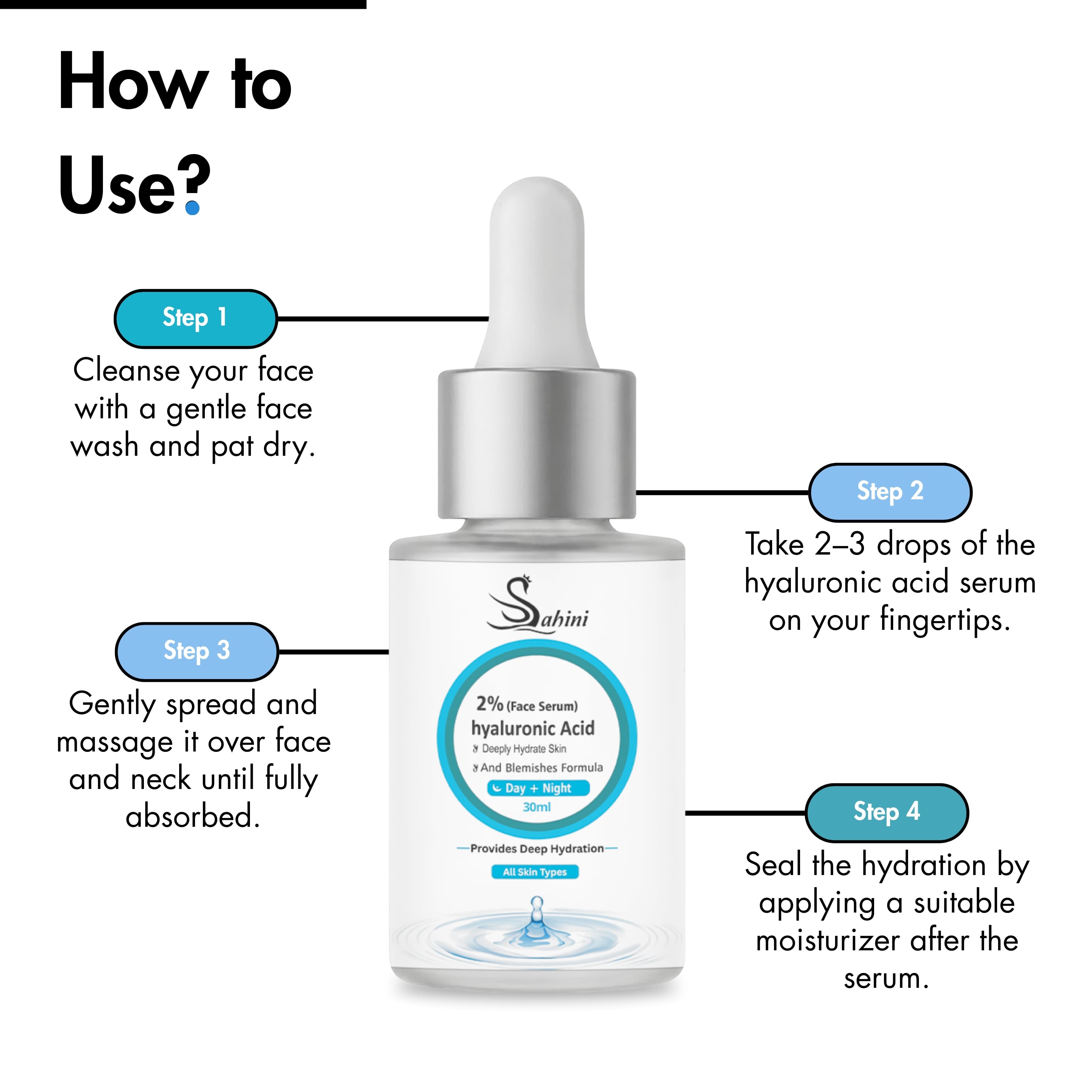 Sahini Hyaluronic Acid 2% Intense Hydration Serum 30ml Photo 5