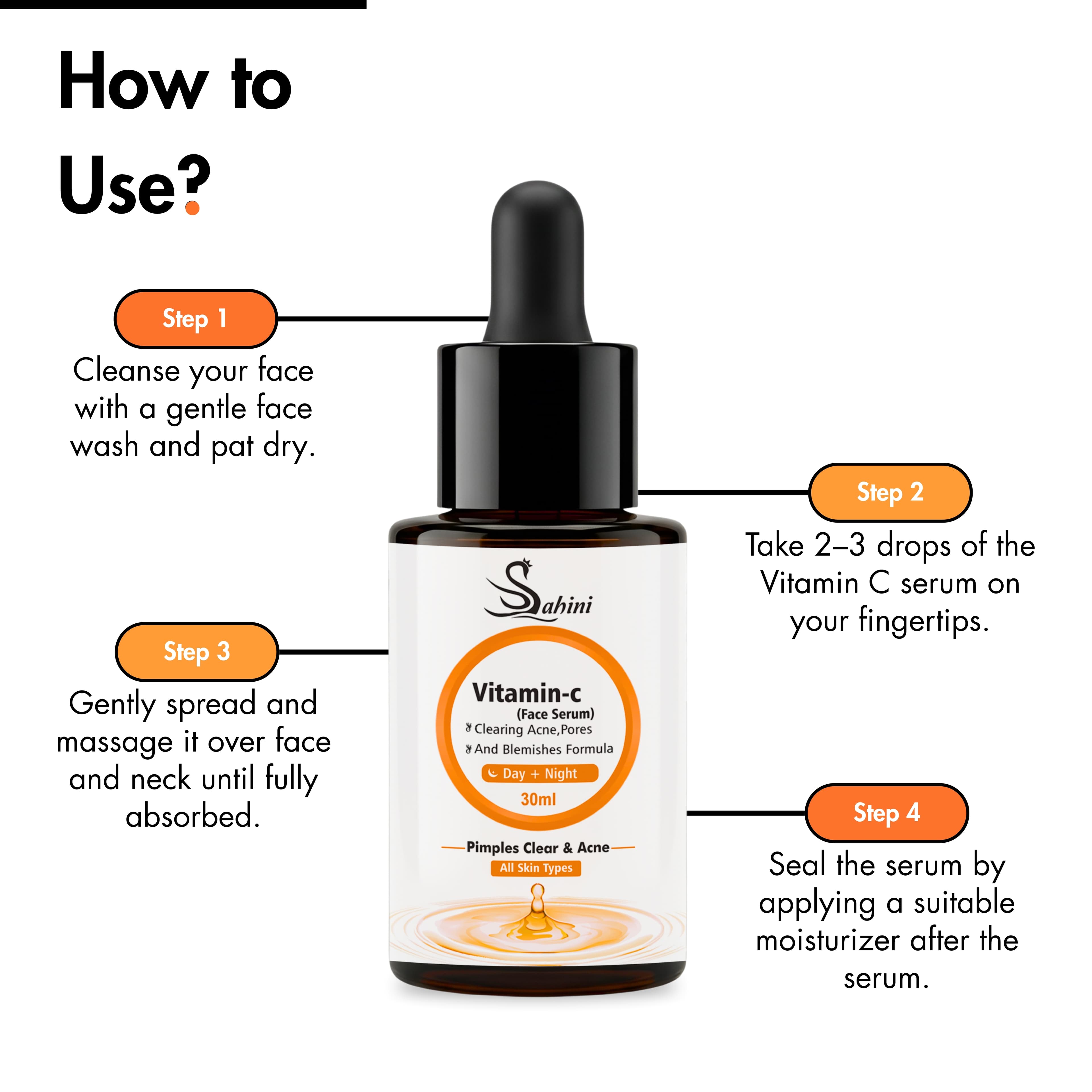 Sahini Vitamin C 15% Radiance Face Serum 30ml Photo 5
