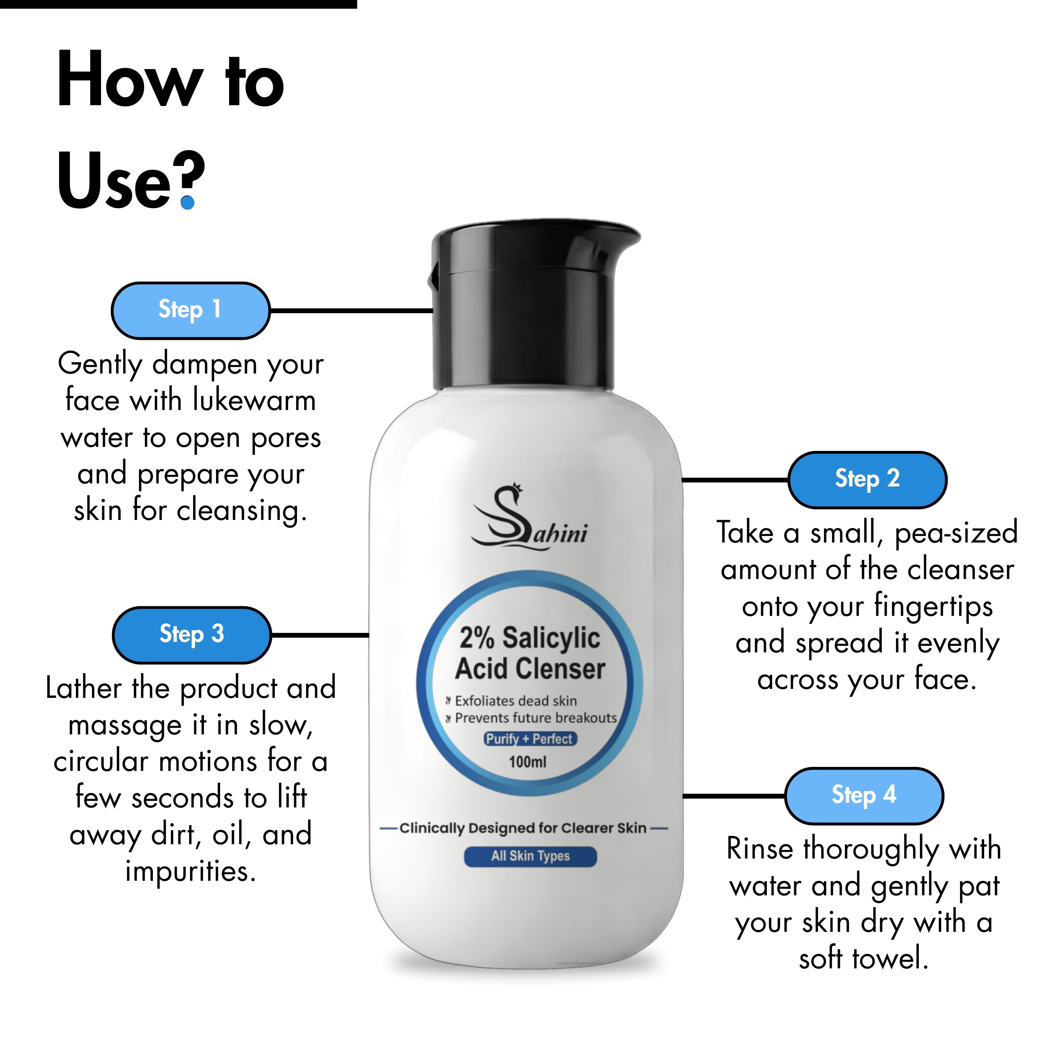 Sahini Salicylic Acid Gentle Foaming Cleanser 150ml Photo 5