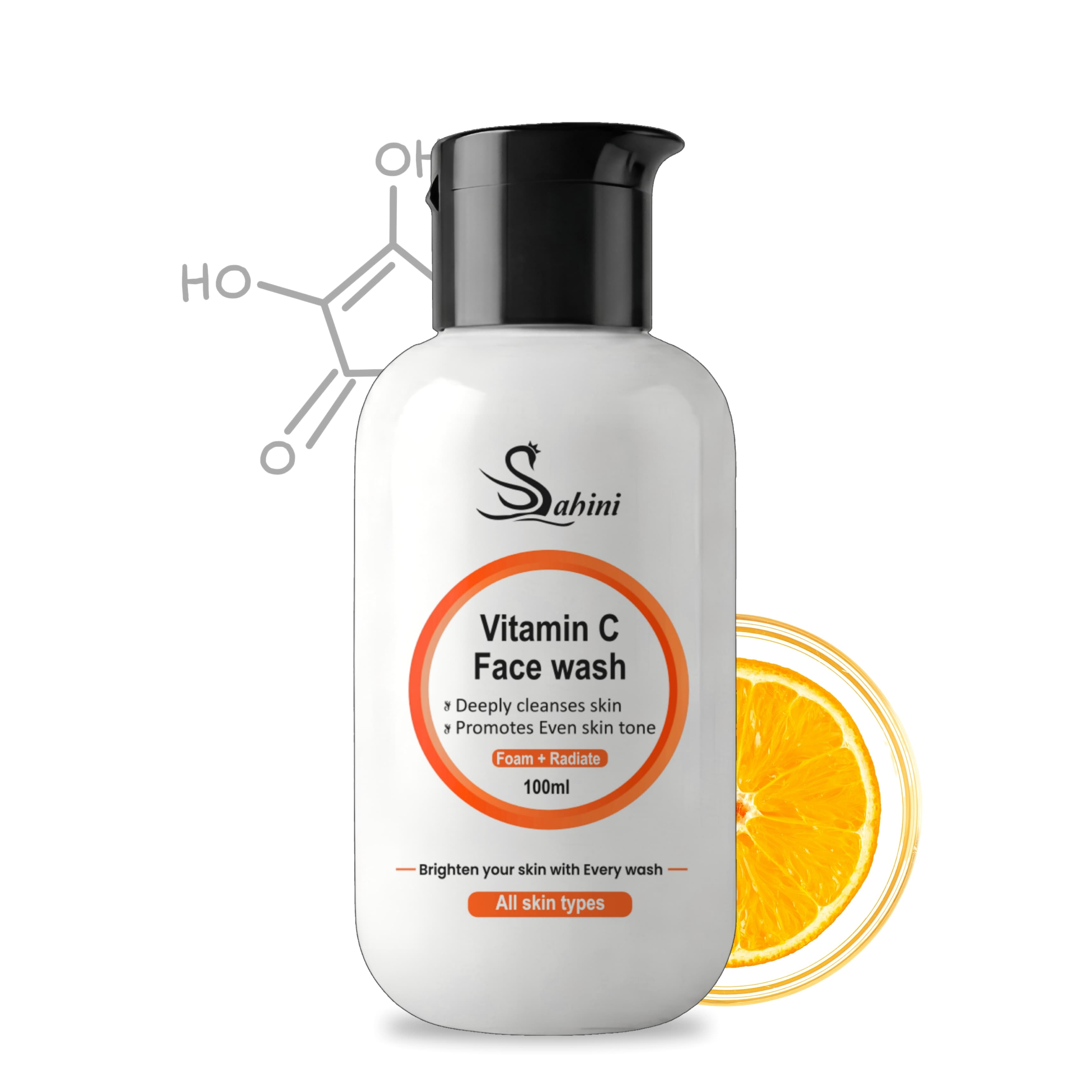 Sahini Vitamin C Brightening Glow Face Wash 150ml